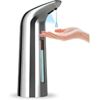 Automatic Soap Dispenser 13.52oz/400ml Automatic Soap Dispenser Touchless Liquid Hand Soap Dispenser with Infrared Sensor for Bathroom Kitchen Sink Hotel Restaurant (Silvery)