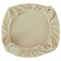 Set mit 2 elastischen Stuhlhussen aus Elastan, waschbar, für Bürostühle, Esszimmer, Bar, Hochzeitsdekoration (beige)