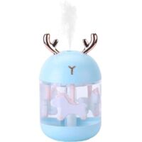 Mini Humidificateur D'air,Portable Humidificateur d’Air Maison,humidificateur d'air bébé,Arrêt Automatique Sans Eau de L'humidificateur de Bureau USB pour la Maisonla Chambre à Coucherle Bureau (Bleu)