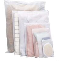 Ziplock Bags For Clothes 35 Pcs Frosted Resealable Bag Plastic Zip-lock Seal Clothes Bags For School Trip Reusable Travel Waterproof Storage Clothes B