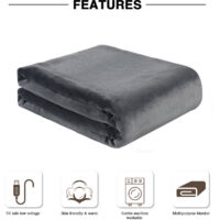 Couverture Chauffante USB - Flanelle Douce, Lavable Machine, 100x70 Cm, Tension Sécurité 5V/2A