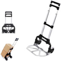 Chariot de Transport en Métal Diable Pliable Diable de Manutention Chariot Déménagement Diable Escalier résistant 60 kg Transport de Marchandises Voyage Shopping
