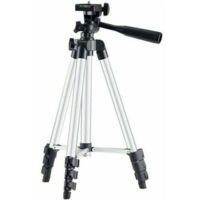Trépied télescopique trépied pour appareil de nivellement laser niveau laser à bulle en croix laser rotatif niveau à lignes laser de chantier compatible avec Dewalt Makita,argent, une pièce,
