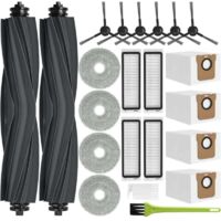 L20 Ultra Accessoires pour Dreame L20 Ultra Complete / L20 Ultra Aspirateur Kit Pièces de Rechange, 4 Sacs à Poussière, 4 Chiffon Serpillières, 2 Brosse Principale, 4 Filtre, 6 Brosse Latérale
