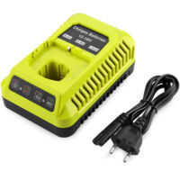 Remplacement pour Ryobi Batterie 18V 5.5Ah+ Chargeur , Remplacez la batterie au lithium-nickel , Ryobi RYOBI 12v-18V RYOBI P117 P108 chargeur de batterie universel