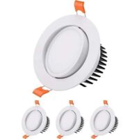 Spot LED Encastrable, 3 Pièces 12W Spot LED Encastrable Salle de Bain, 6000k Blanc Froid Spot Encastrable LED Extra Plat 40° Orientable Spot de Plafond Angle 120° pour Salon, Cuisine, Couloir,diamètre