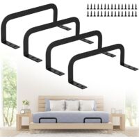 Lot de 4 Arret Matelas , Cale Matelas pour Stabilisation de Matelas , Arceau de Matelas antidérapant , Butée de Glissement de Matelas en Métal , Convient pour Les Panneaux de lit massifs