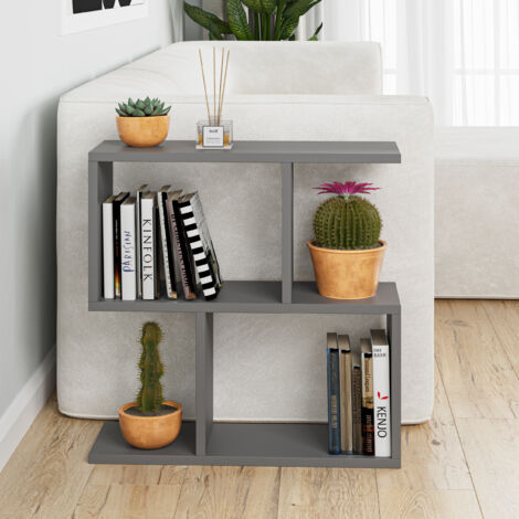 Decortie Homemania Table basse d'appoint moderne gris anthracite multi-usages H 60cm 5 étages