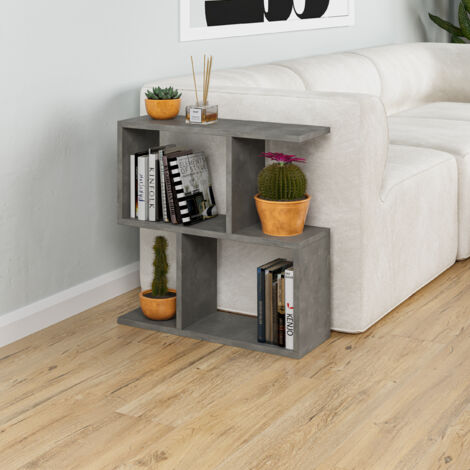 Decortie Homemania Table basse d'appoint moderne Retro Grey Multipurpose H 60cm 5 Tiers