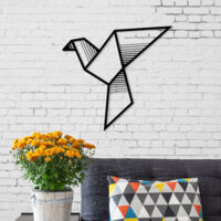 Décor mural moderne Fly en métal noir ornement décoratif pour la maison