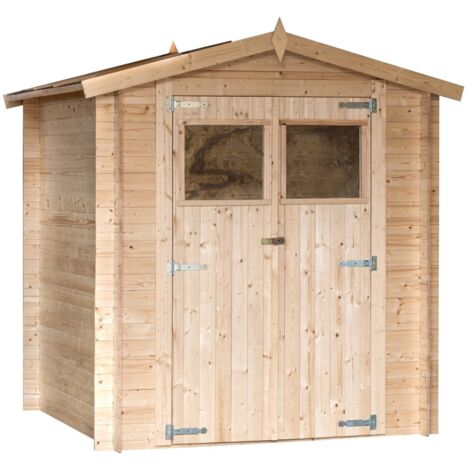 Abri de jardin en bois, 200x200, ep 19mm, surface utile 3.18m², INT009 (1/3)