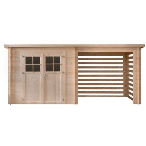 Abri de jardin double espace, 10.5m², 4790 x 2200, ep 19mm, INT046 (1/5)