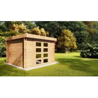 Abri de jardin en bois, 298x298, ep 19mm, surface utile 7.63m², INT025