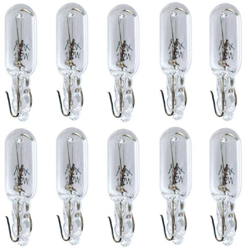 Ampoule 12V 1.2W T5 W2x4,6D Rouge - Pour Voiture, Moto, Scooter, éclairage Ou Signalisation