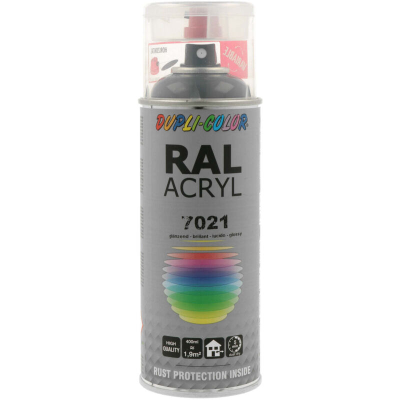 Spray De Pintura Förch Gris Negro RAL 7021 - 400 Ml, Resistente A Combustible Y Exterior