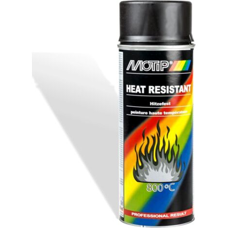 Peinture aérosol haute température anthracite foncé 400ml – Résistance jusqu'à 800°C – Pour supports traités et non-traités – Motip