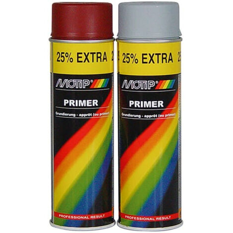 Apprêt acrylique gris en spray 500 ml – Séchage rapide – Excellente adhérence sur bois, métal, verre – Résistance à la chaleur jusqu'à 110 °C