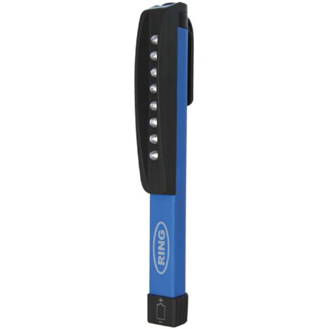 Lampe de poche RING a 8 LEDs - format stylo - magnetique - RIL51