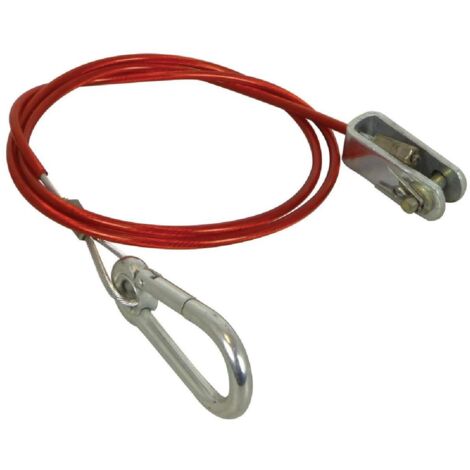 Câble de frein de sécurité remorque 1m 1500N 150kg – Mousqueton inclus – Protection supplémentaire en cas de défaillance de freinage – Carpoint