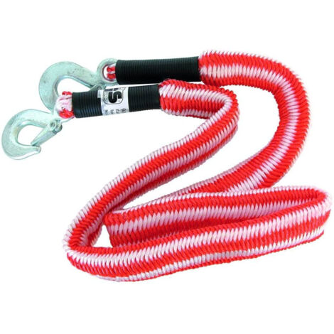 CABLE DE REMORQUAGE AVEC CROCHETS DE SECURITE STRETCH 1,5M A 4M 2800KG MAX CARPOINT (1/4)
