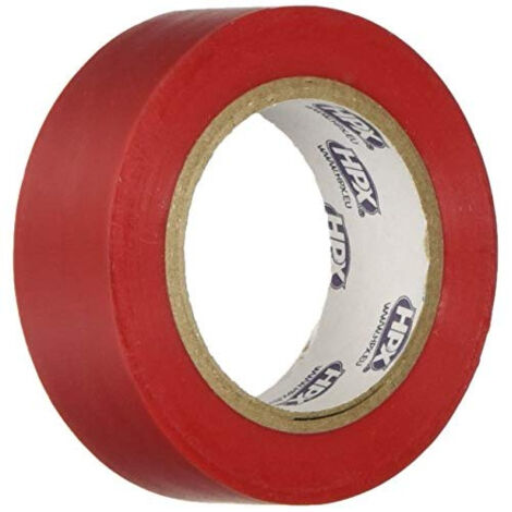 RUBAN ADHESIF ISOLANT PVC ROUGE 19MM X 10M HPX (1/3)