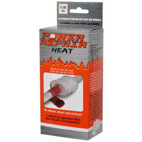 Adhésif de réparation pour pots d'échappement – Haute résistance à la chaleur – Étanchéité parfaite – 5 cm x 125 cm – Sparco