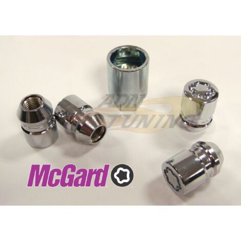 Lot de 4 écrous antivols coniques 12x1.5mm – Longueur 32.5mm – Clé 19 incluse – Protection contre le vol de roues – Mcgard - 24157SU