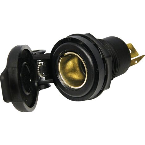 Prise encastrée 12-24V avec couvercle de protection – Courant 16A – Compatible fiches DC standard – Pour camping-car et applications électriques – Carpoint