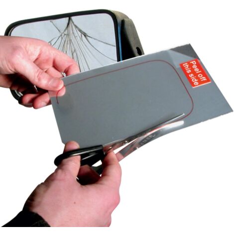 Miroir de rétroviseur 12cm x 20cm – Chrome – Découpable à la taille souhaitée – Installation rapide et efficace – Carpoint