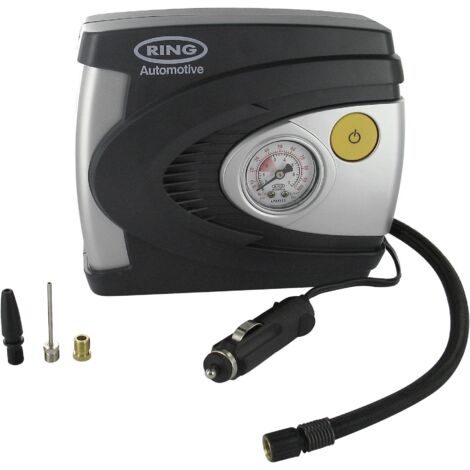Compresseur 7 bar – Manomètre analogique – Alimentation 12V – Pression maximale 100 PSI – Gonflage rapide pneus et matelas – Ring - V62773