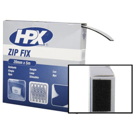RUBAN AUTO-AGRIPPANT ZIP FIX (SANGLE) - NOIR 20MM X 5M HPX (1/2)