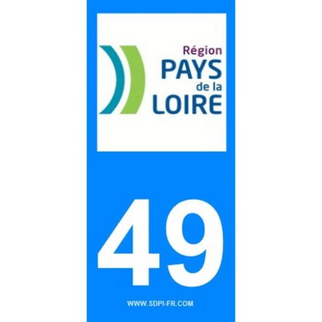 ADHESIFS REGION DEPARTEMENT 49 PAYS DE LA LOIRE X2 (1/2)