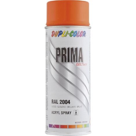 PEINTURE PRIMA RAL2004 ORANGE PUR BRILLANT 400ML DUPLI COLOR