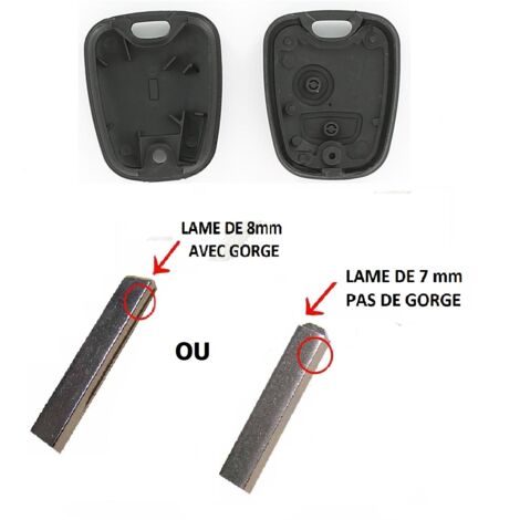 COQUE CLE ADAPTABLE POUR PEUGEOT 2 BOUTONS LAME FRAISEE KEYSKAR (1/2)