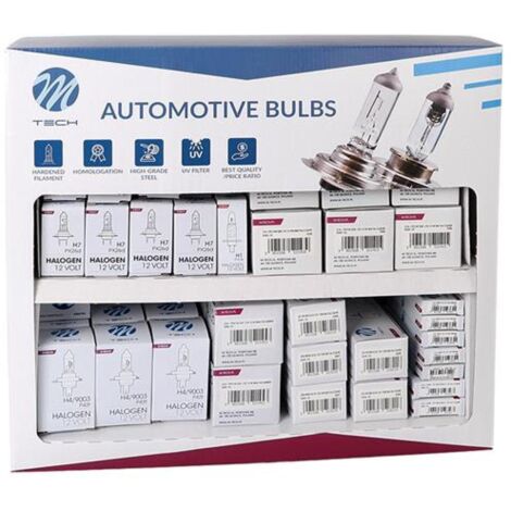 Présentoir mural 250 ampoules de remplacement 12V – Solution esthétique pour stockage – Accès rapide et organisé – Mtech - ArmTech