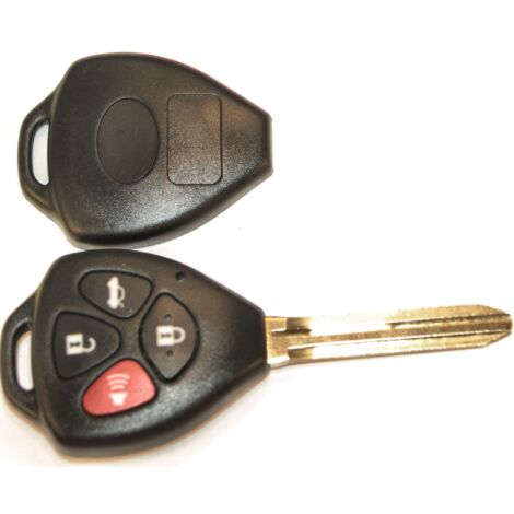 Coque Cle compatible avec TOYOTA 4 BOUTONS LAME CRANTEE FIXE (1/2)
