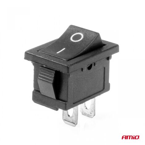 Interrupteur rectangulaire MARCHE/ARRÊT 12 V 24 V amio-03082 (1/3)