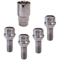 4 vis antivol de de roue M12x150 26mm modele Spherique
