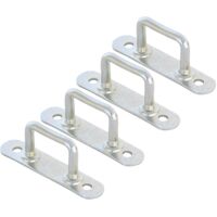 Pontet d'arrimage en métal 36mm – Lot de 4 pièces – Fixation à visses – Distance entre trous 51mm pour remorque – Carpoint