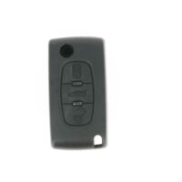 PSA3087 - Coque de cle PSA 107 207 307 308 407 C1 a C8 Evasion - 3 boutons sans lame