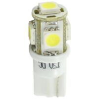 AMPOULES LED X 2 T10 W5W 5LED SMD5050 BLANC 12V 0,60W