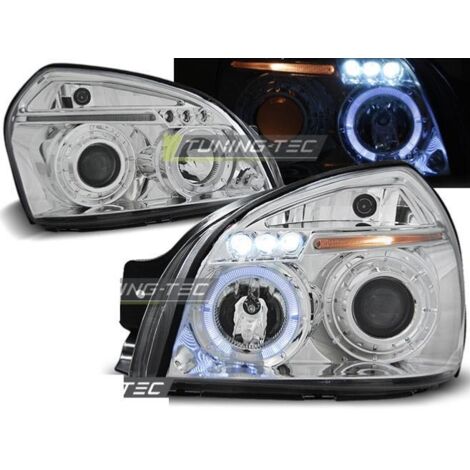 Paire de feux phares Hyundai Tucson 04-10 angel eyes chrome-27361415 (1/2)