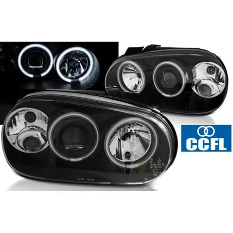 Paire de feux phares VW Golf 4 97-03 angel eyes CCFL noir-27361917