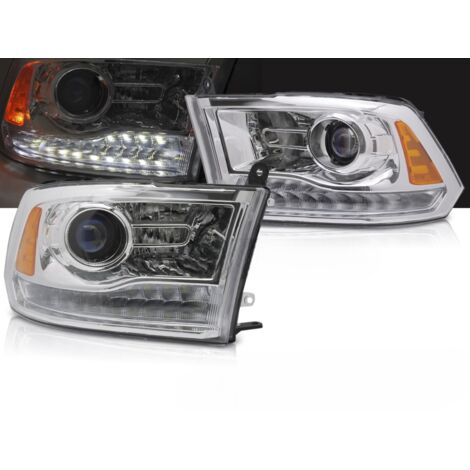 Paire de feux phares Dodge Ram de 2009 a 2018 Daylight Led Chrome-41306255