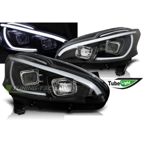 Paire de feux phares Peugeot 208 12-15 led LTI noir-27361722