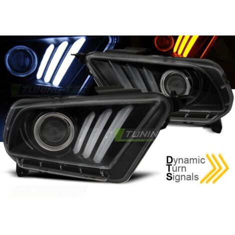 Paire de feux phares Ford Mustang 10-13 LED LTI noir-27361385