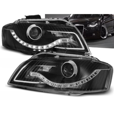 Paire de feux phares Audi A3 8P de 2003 a 2008 Daylight led noir-27360987