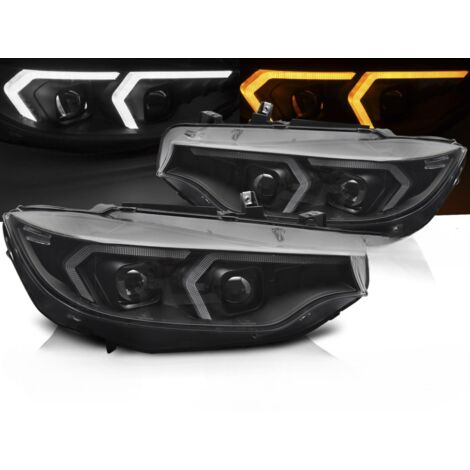 Paire de feux phares BMW serie 4 F32 / F33 de 2013 a 2017 Xenon LED DRL Noir-42058527 (1/4)