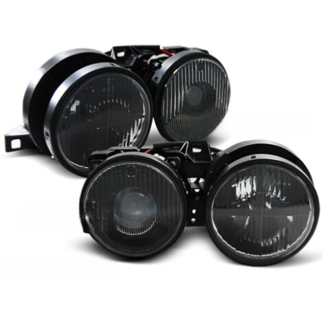 Paire de feux phares BMW serie 3 E30 de 11/1982 a 06/1994 design noir-27361128 (1/2)