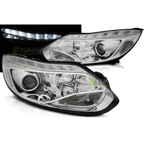 Paire de feux phares Ford Focus MK3 11-14 Daylight led chrome-35105630